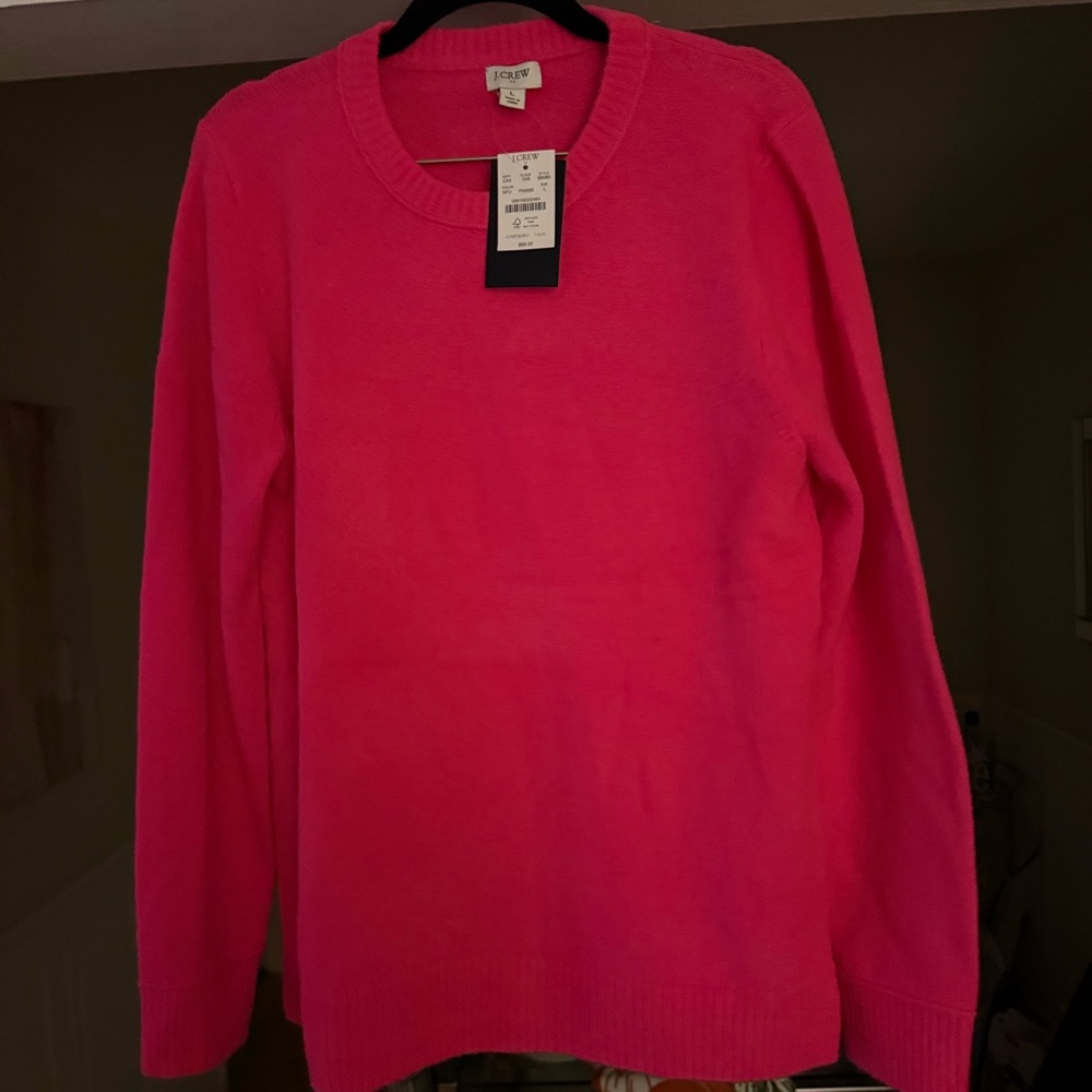 J. Crew Vibrant Pink Knit Top